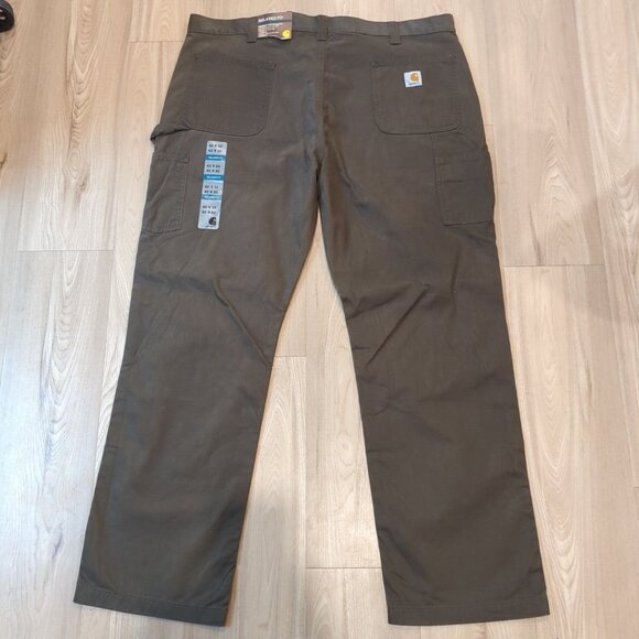 Carhartt Pants Wash Twil Mens 42x32 Moss Green Carpenter Dungaree NEW-lp - Picture 4 of 9